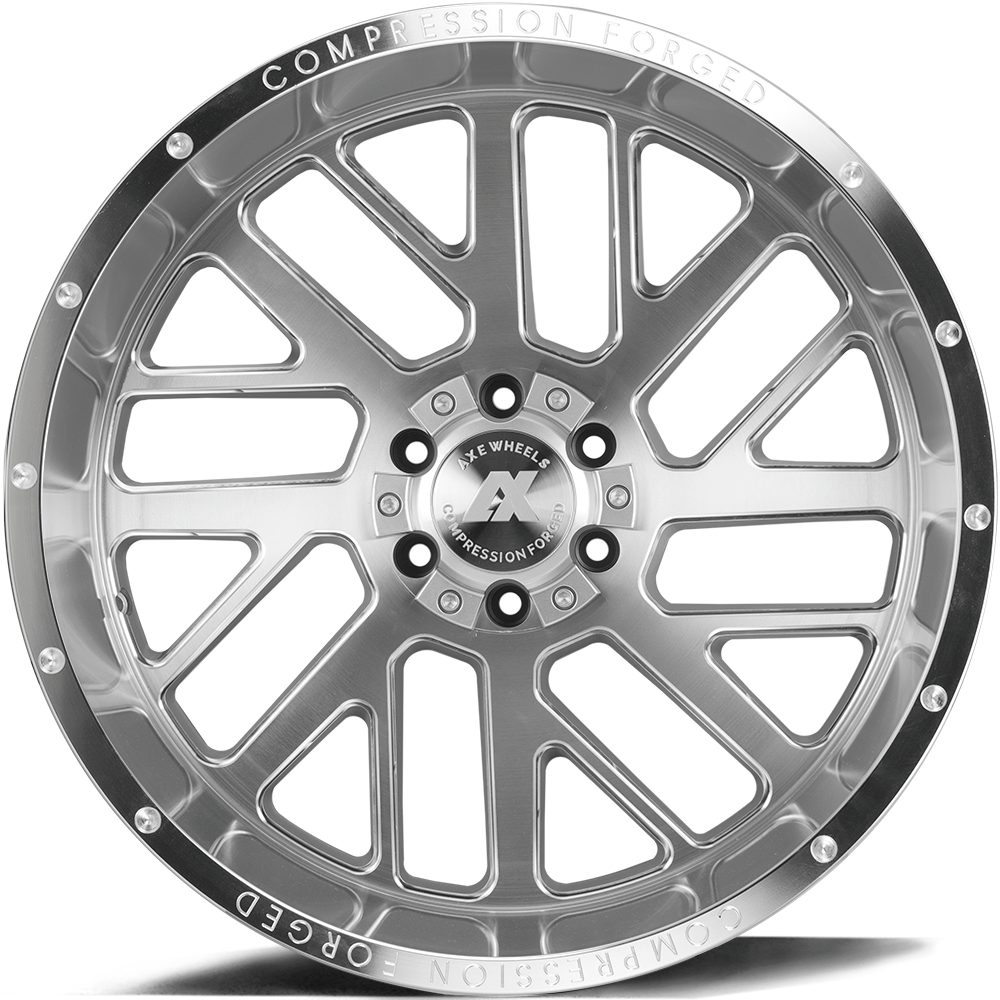 AXE Compression Forged Off-Road AX2.1 26x14 -76 5x127 (5x5)/5x139.7 (5x5.5) Silver Brush Milled