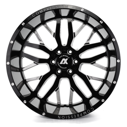 AXE Compression Forged Off-Road AX1.0 22x14 -76 8x165.1 (8x6.5) Gloss Black Milled