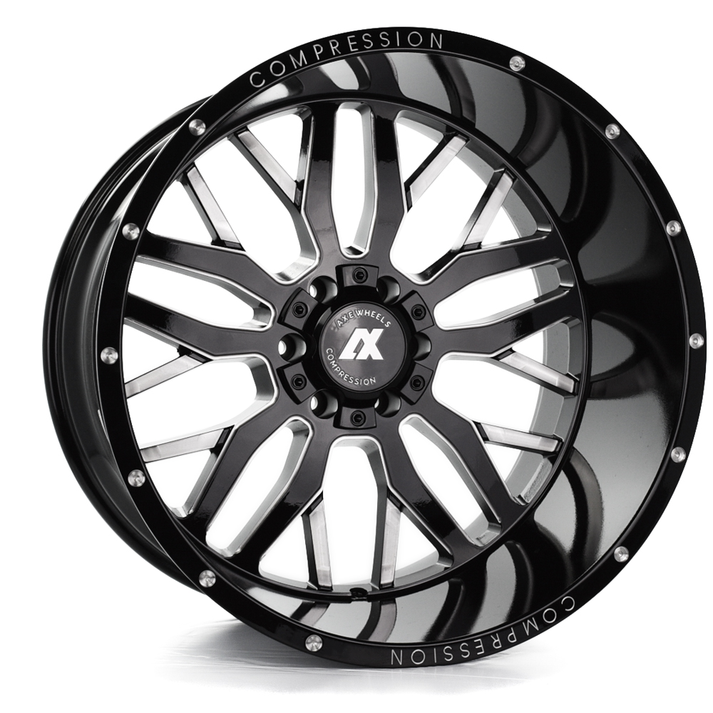 AXE Compression Forged Off-Road AX1.0 22x14 -76 8x165.1 (8x6.5) Gloss Black Milled