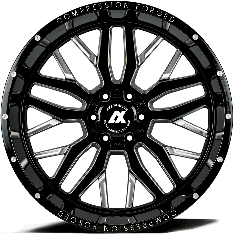 AXE Compression Forged Off-Road AX1.0 22x14 -76 6x135/6x139.7 (6x5.5) Gloss Black Milled