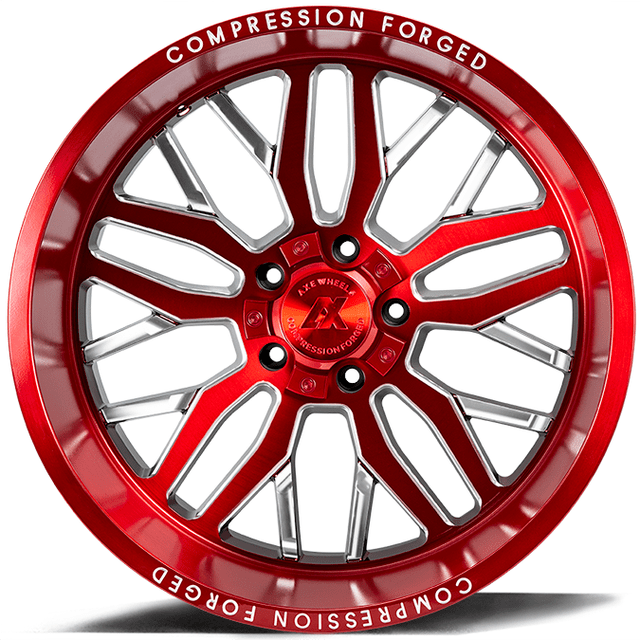 AXE Compression Forged Off-Road AX1.2 22x14 -76 8x165.1 (8x6.5) Candy Red Milled