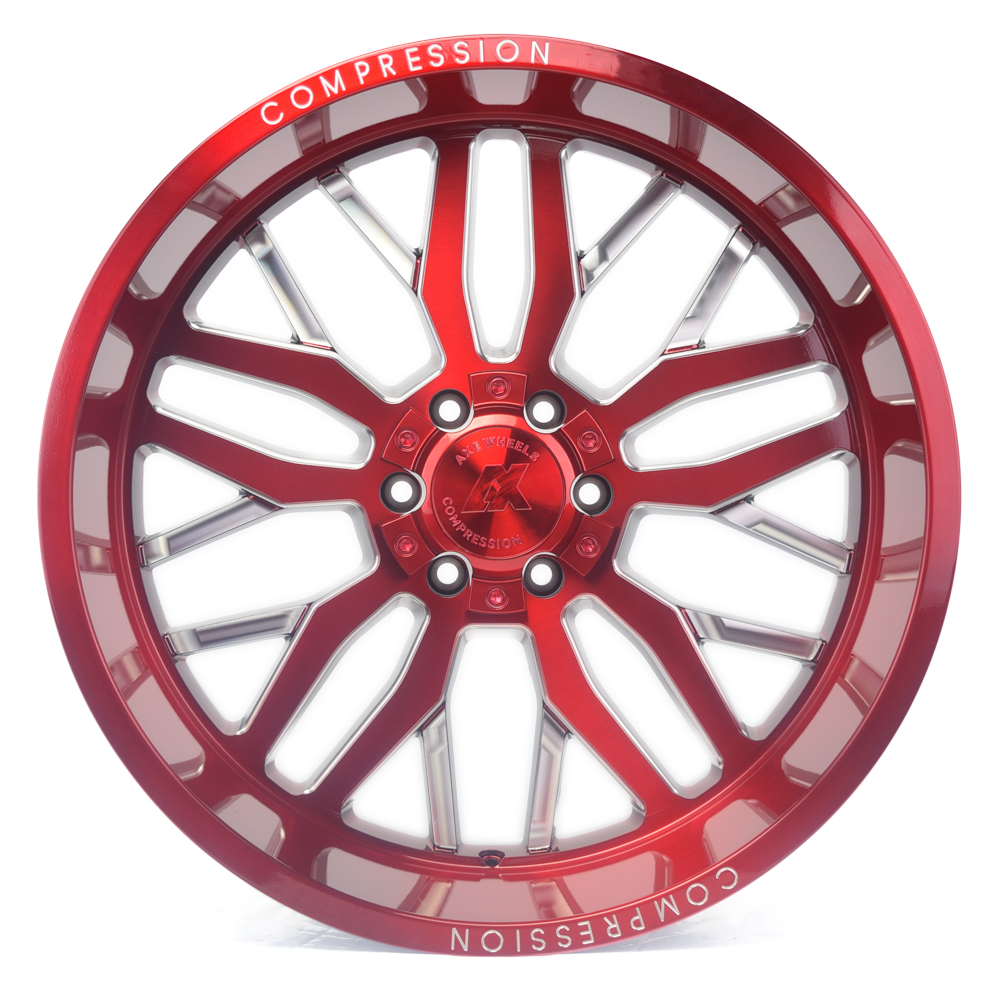 AXE Compression Forged Off-Road AX1.2 22x12 -44 6x135/6x139.7 (6x5.5) Candy Red Milled