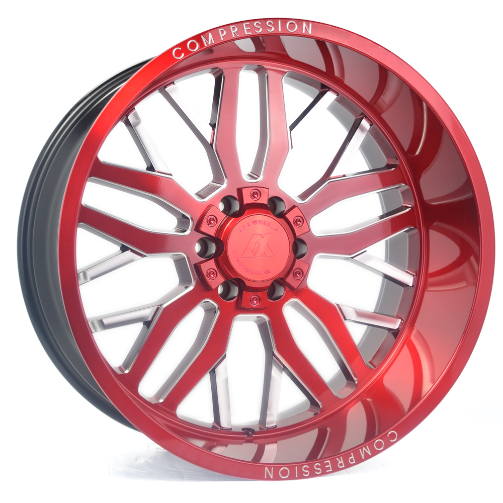 AXE Compression Forged Off-Road AX1.2 22x12 -44 5x150 Candy Red Milled