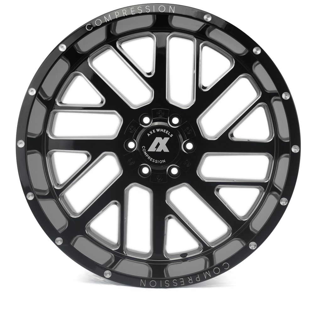 AXE Compression Forged Off-Road AX2.0 20x12 -44 8x180 Gloss Black Milled