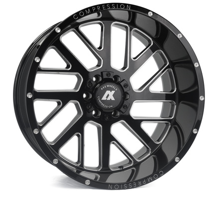 AXE Compression Forged Off-Road AX2.0 22x12 -44 6x135/6x139.7 (6x5.5) Gloss Black Milled