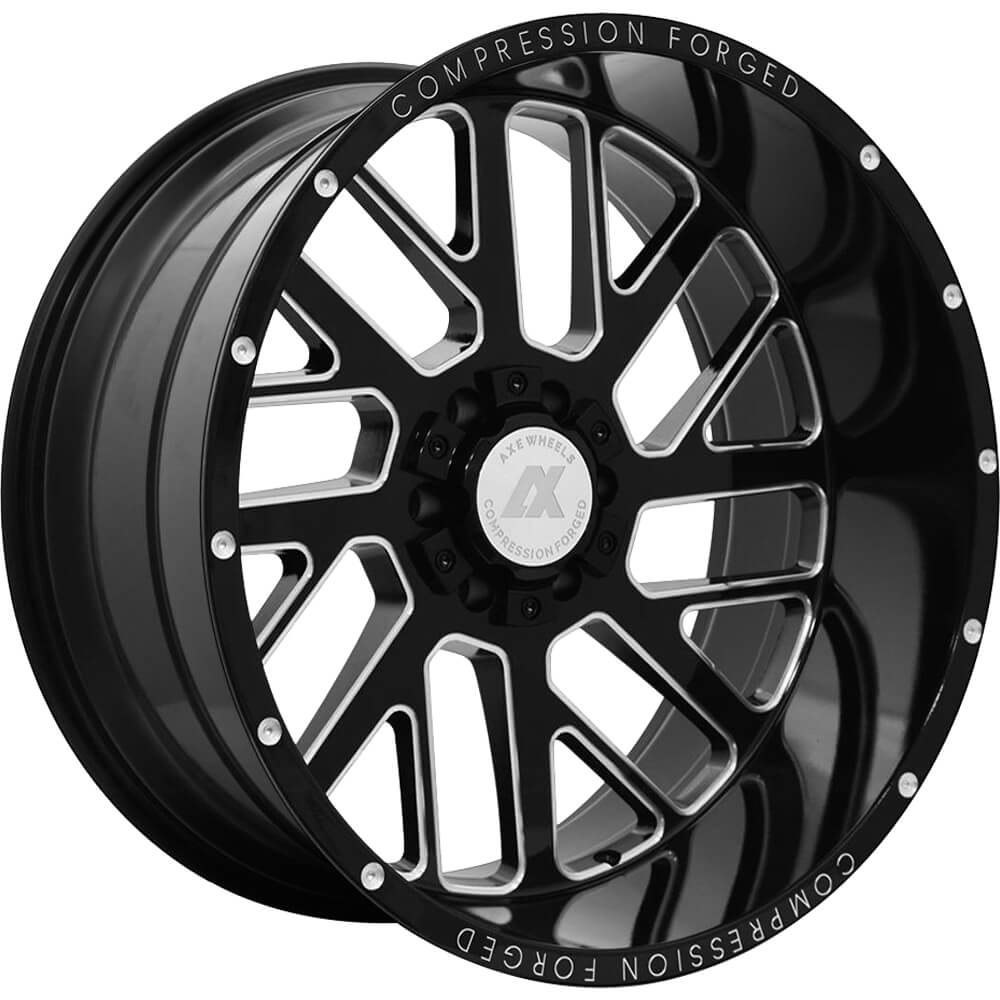 AXE Compression Forged Off-Road AX2.0 20x12 -44 6x135/6x139.7 (6x5.5) Gloss Black Milled