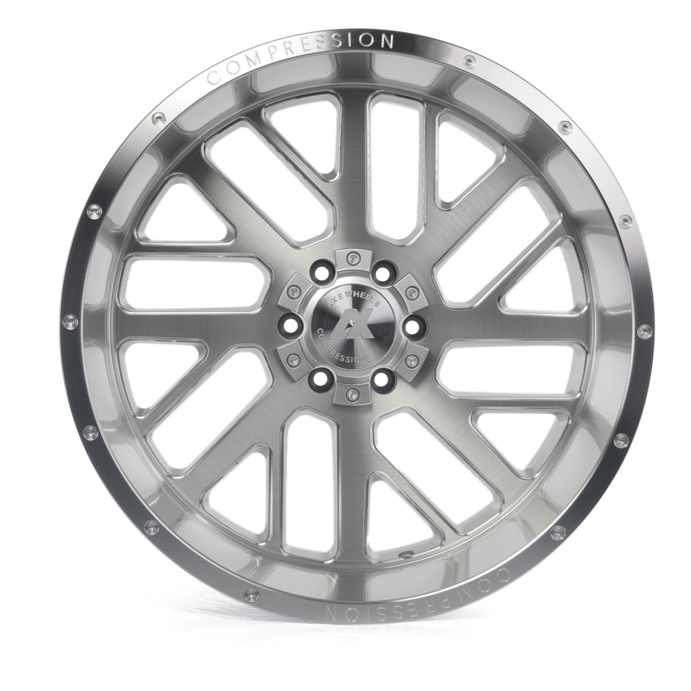 AXE Compression Forged Off-Road AX2.1 22x12 -44 8x165.1 (8x6.5) Silver Brush Milled