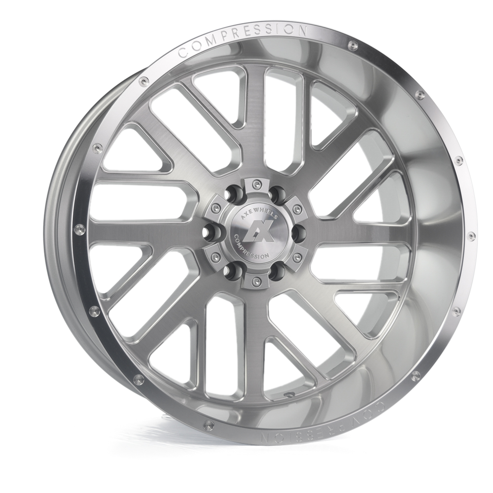 AXE Compression Forged Off-Road AX2.1 22x12 -44 8x165.1 (8x6.5) Silver Brush Milled