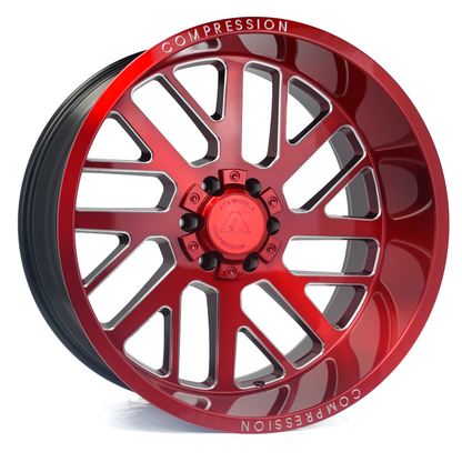 AXE Compression Forged Off-Road AX2.2 22x12 -44 8x165.1 (8x6.5) Candy Red