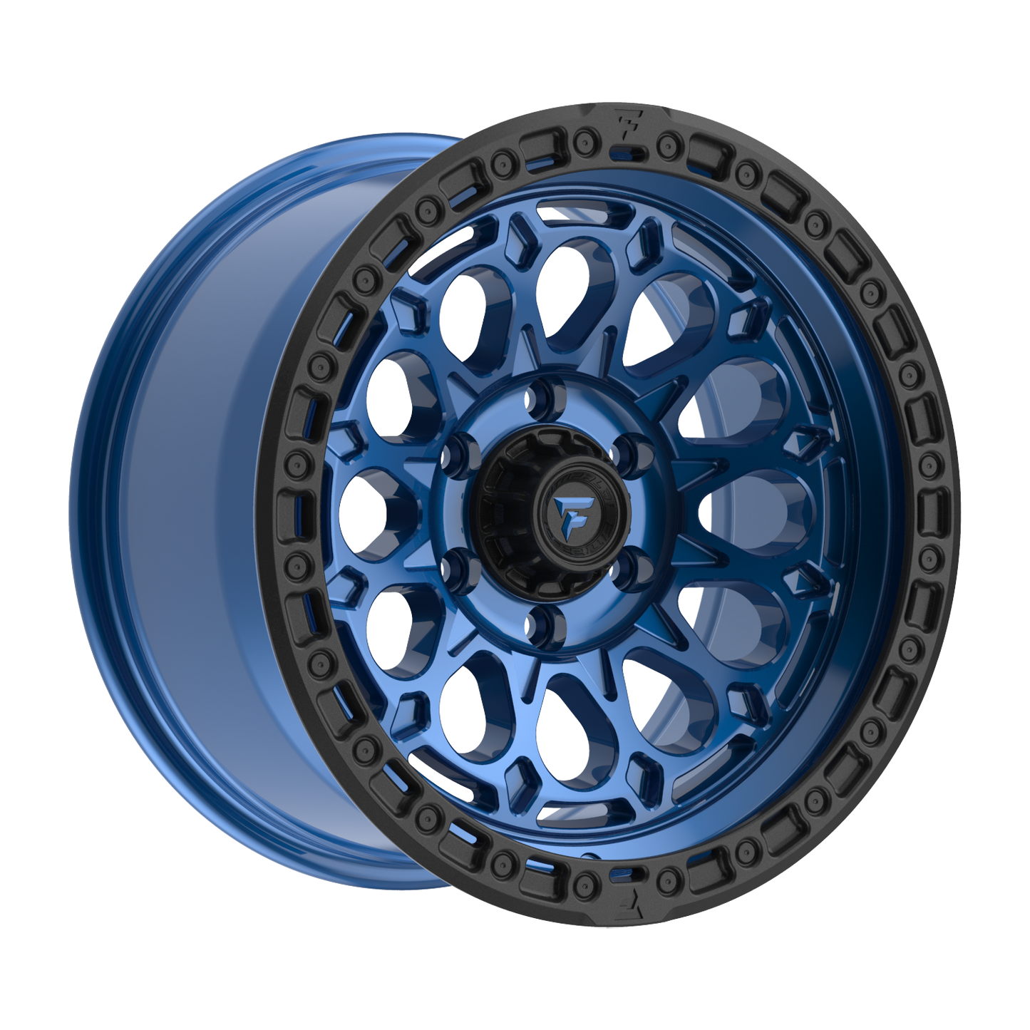 FITTIPALDI OFFROAD FT101BLB 17X9, PCD 6X135, ET -12, CB 87.1-GLOSS BLUE WITH SATIN BLACK RING