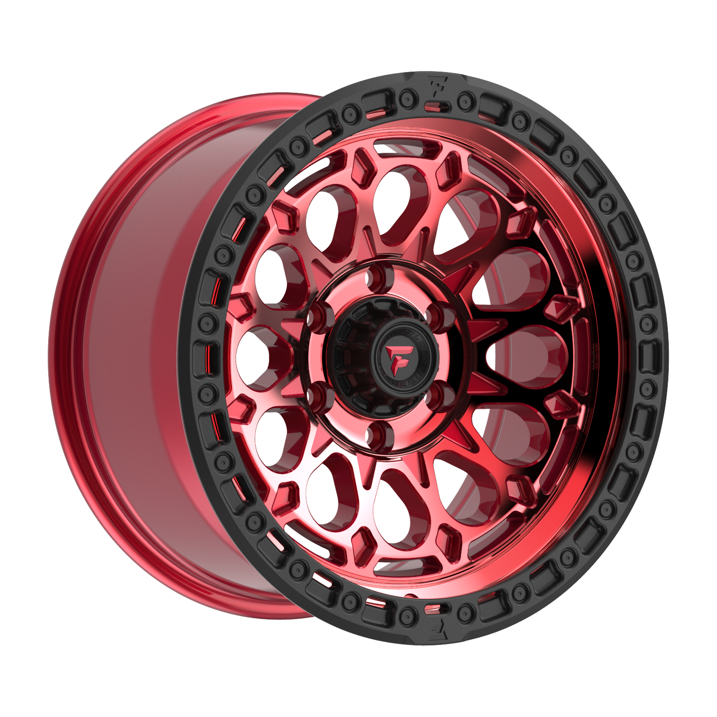 FITTIPALDI FT101RTB 17X9, PCD 6X135, ET-12, CB 87.1-MACHINED W/ GLOSS RED TINT & SATIN BLACK RING