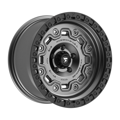 FITTIPALDI OFFROAD FT100AB 17X9, PCD 5X5.00, ET -12, CB 71.5-SATIN ANTHRACITE BLACK RING