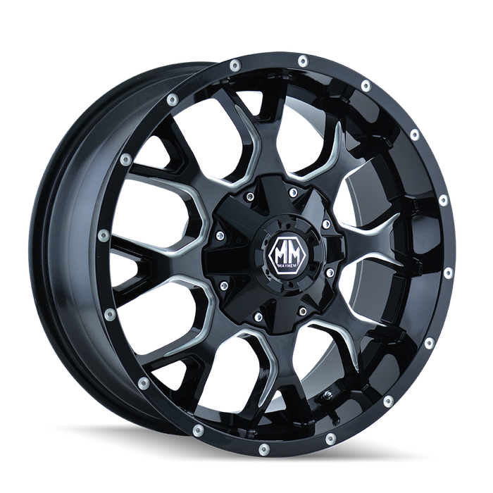Mayhem 8015 Warrior 17x7.5 30 5x110/5x127(5x5) Black and Milled