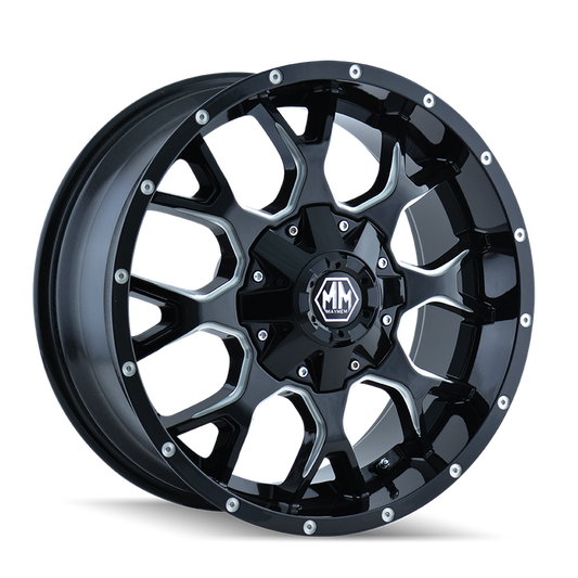 Mayhem 8015 Warrior 17x7.5 30 5x110/5x127(5x5) Black and Milled
