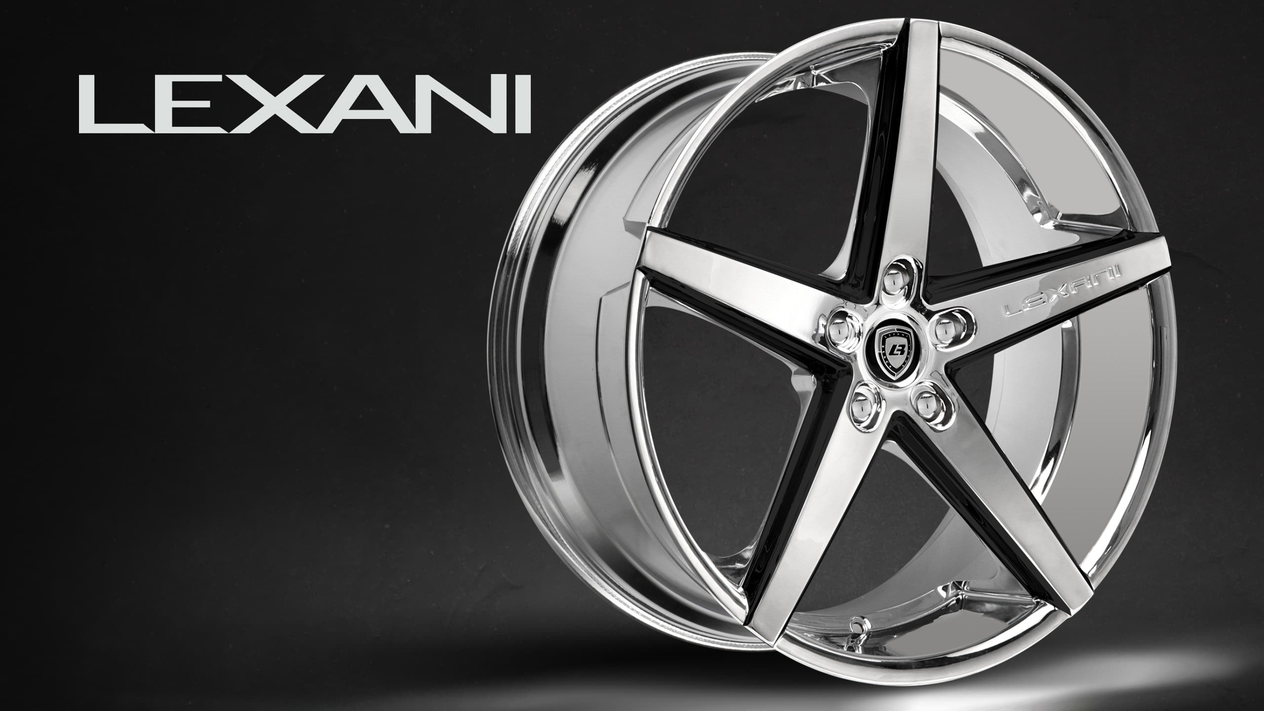 Lexani R-Four 20x8.5 +35 CUSTOM - CHROME AND BLACK FINISH | Wheels