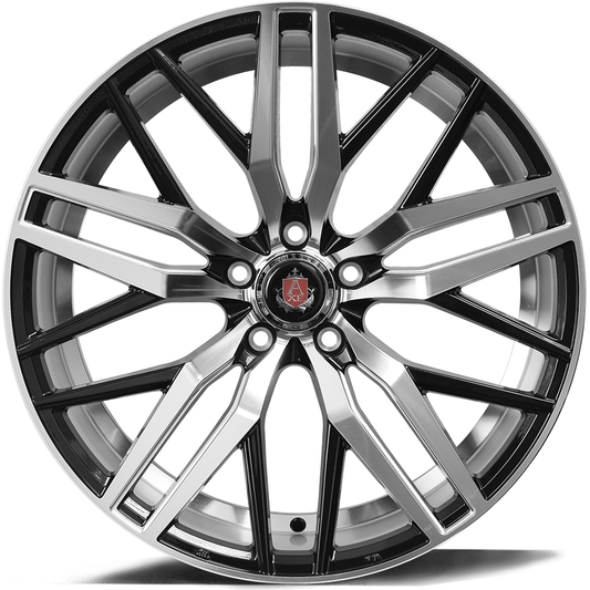AXE EX30 22x10.5 +25 Blank (5x108-130) Black Polished