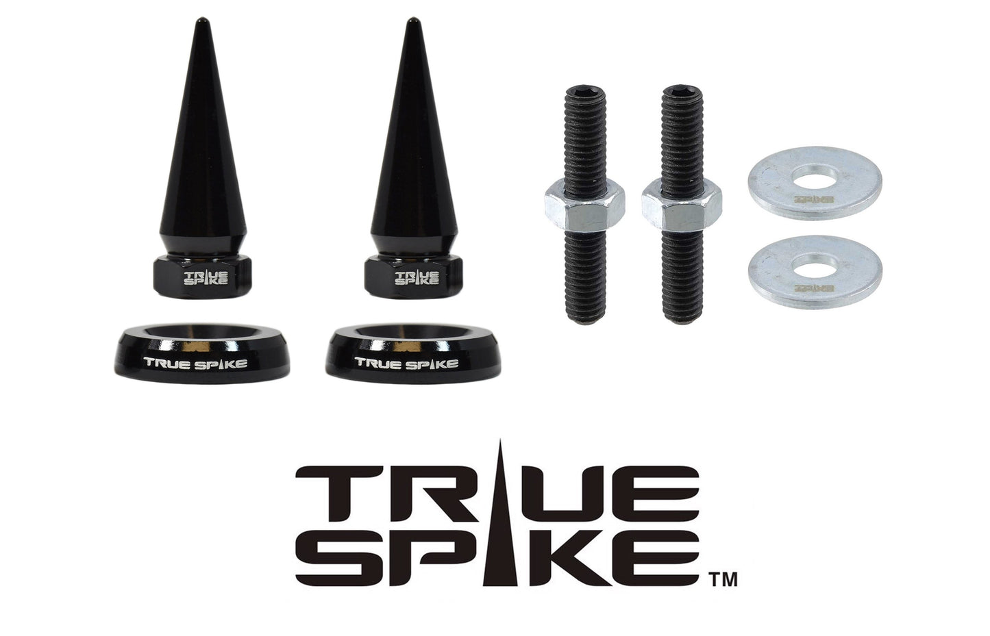 TRUE SPIKE License Plate Washer & Bullet Hardware Kit (4pc Set) LPH005/LPH006
