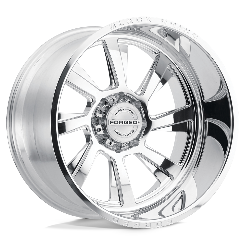 BLACK RHINO BLASTER 24X14 -76 8X165.1 POLISHED - DIRECTIONAL C-BORE 122.4