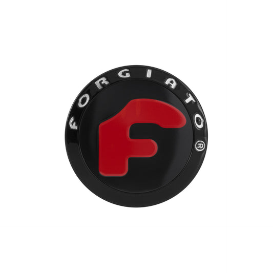Standard Plastic Cap w/ Black Bezel, Black Background, Red F
