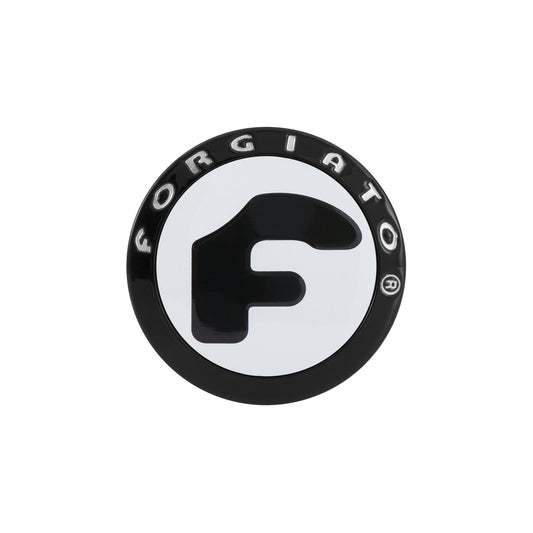 Standard Plastic Cap w/ Black Bezel, White Background, Black F