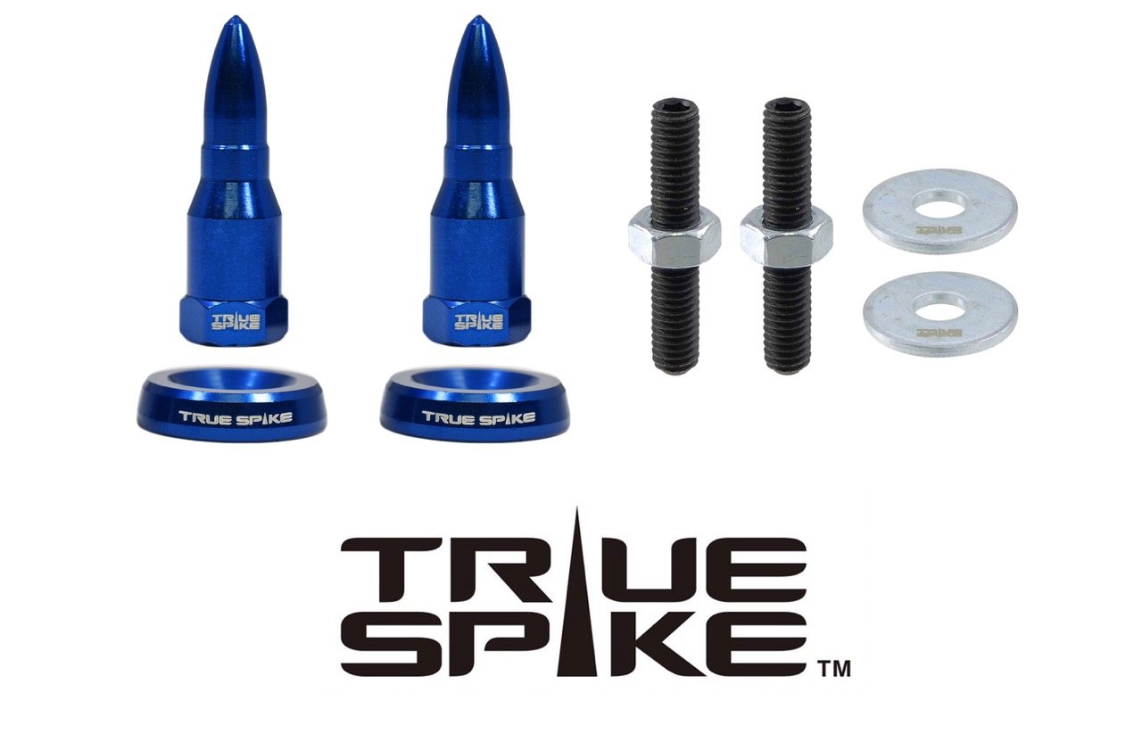 TRUE SPIKE License Plate Washer & Bullet Hardware Kit (4pc Set) LPH005/LPH006