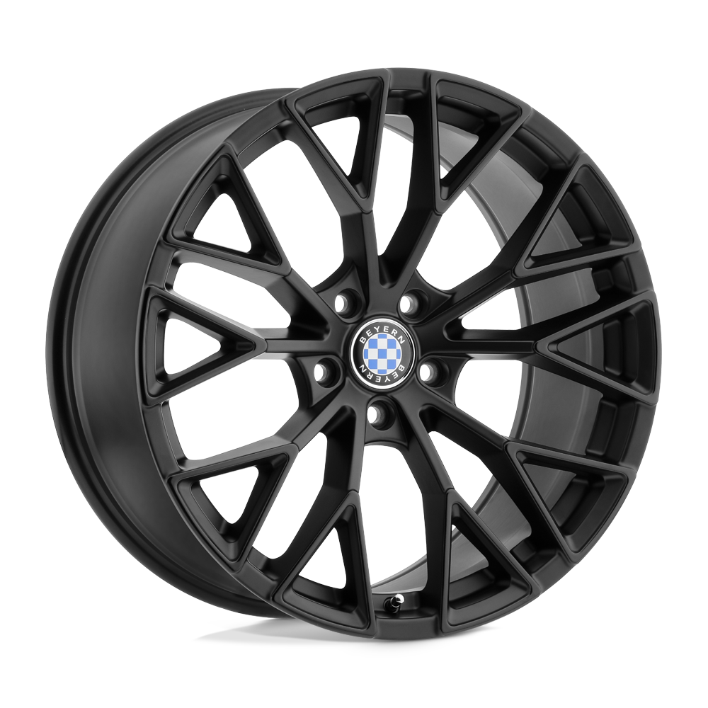 Beyern ANTLER 17X8 15 5X120/5X4.72 DOUBLE BLACK - MATTE BLACK W/ GLOSS BLACK FACE