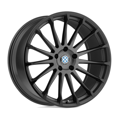 Beyern AVIATIC 17X8 35 5X120/5X4.72 MATTE GUNMETAL W/ GLOSS BLACK LIP