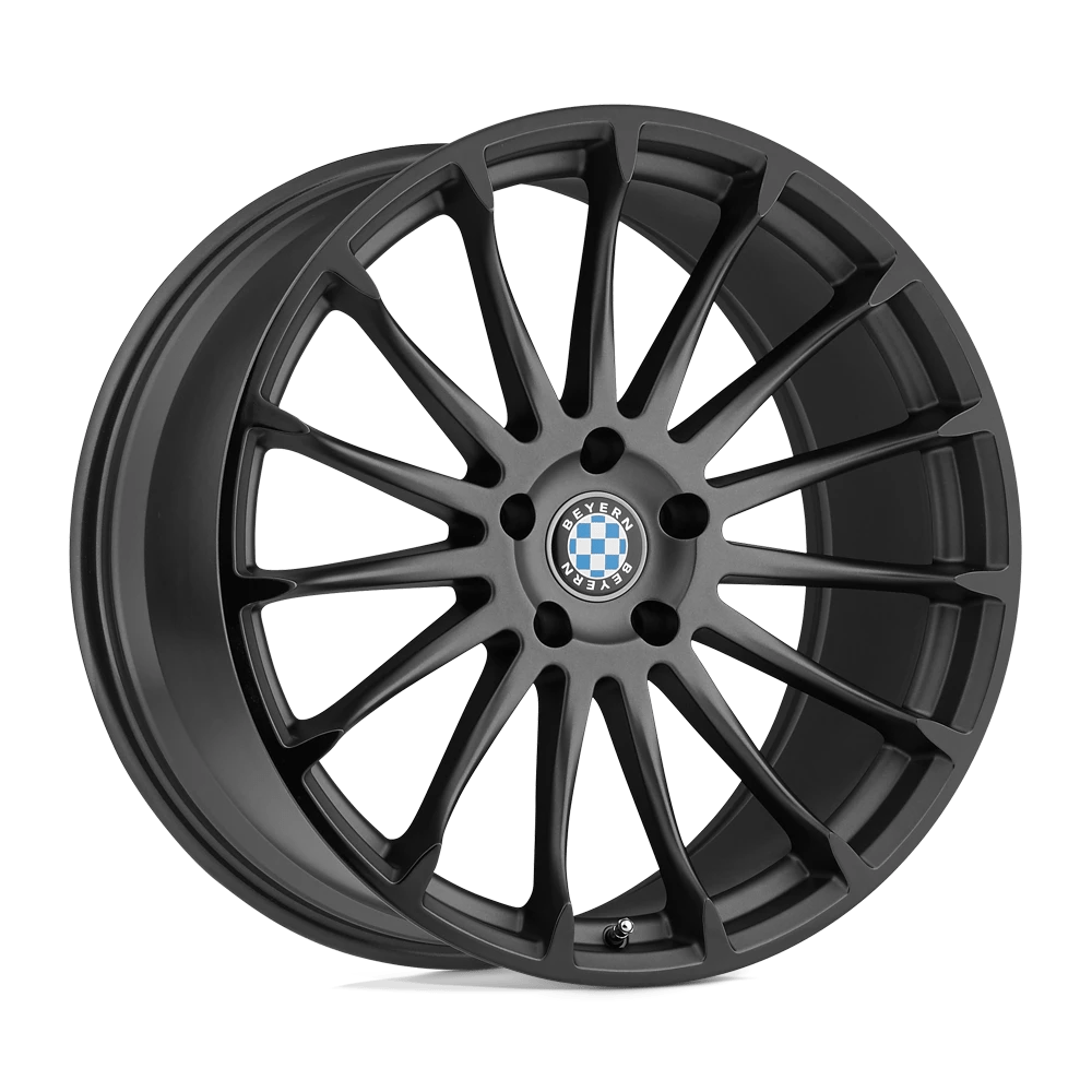 Beyern AVIATIC 19X8.5 30 5X120/5X4.72 MATTE GUNMETAL W/ GLOSS BLACK LIP