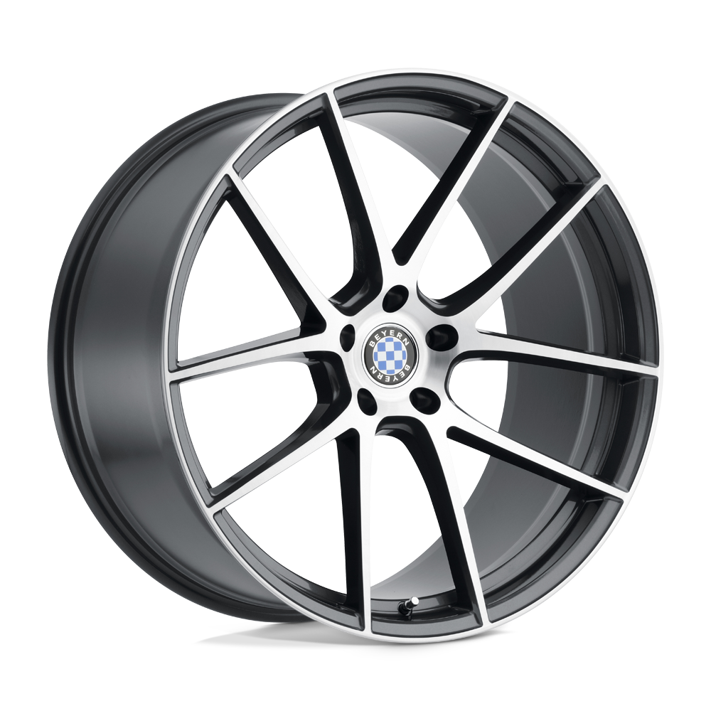 Beyern RITZ 17X8 35 5X120/5X4.72 GLOSS GUNMETAL W/ BRUSHED FACE
