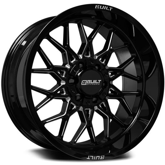 Built Offroad BTO-2 22x12 -44mm 6x135-6x139 Gloss Black