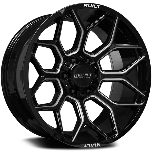 Built Offroad BTO-4 22x10 -19mm 6x135-6x139 Gloss Black