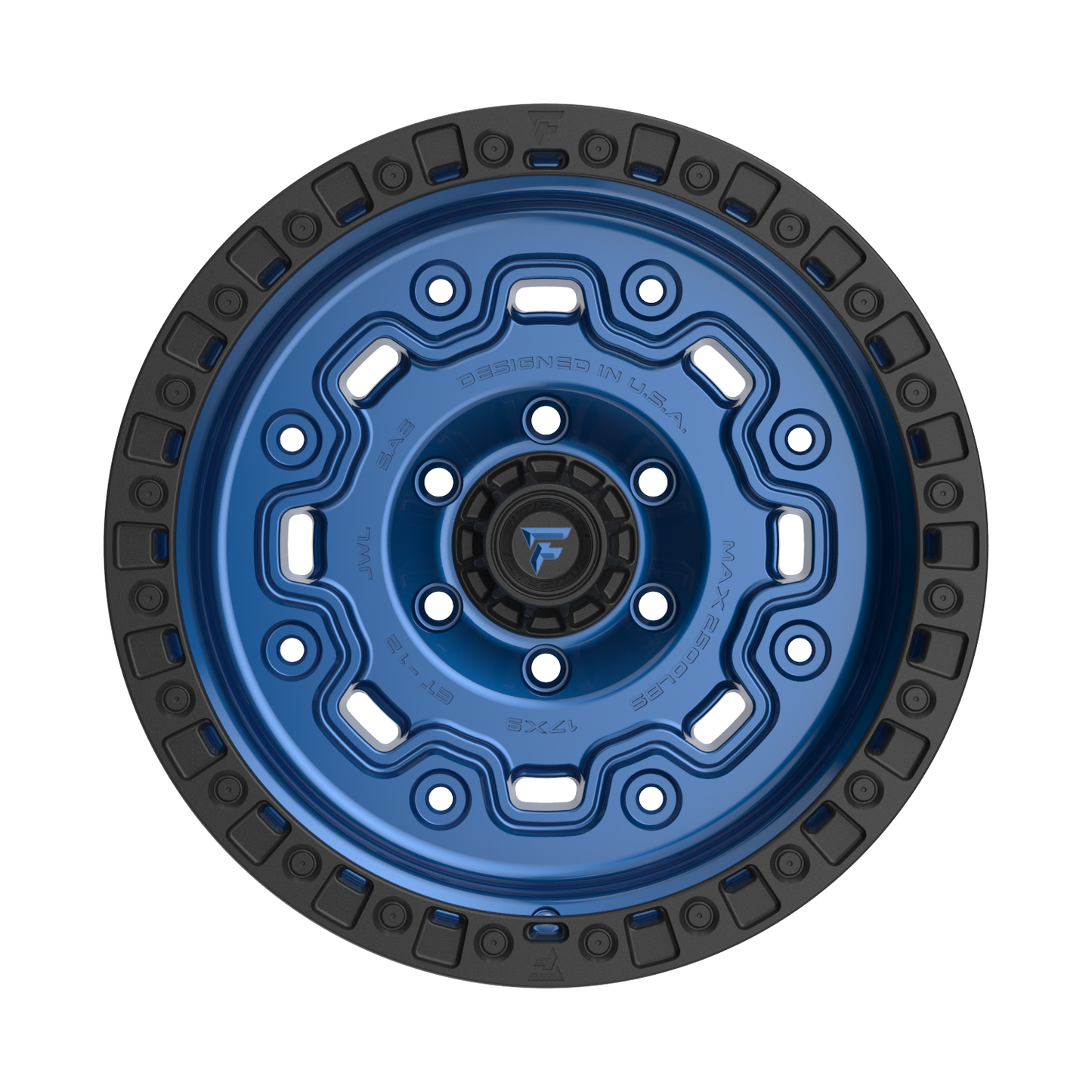 FITTIPALDI OFFROAD FT100BLB 17X9, PCD 6X135, ET -12, CB 87.1-GLOSS BLUE WITH SATIN BLACK RING