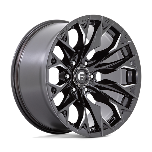 Fuel 1PC D803 FLAME 22X12 -44 6X139.7 GLOSS BLACK MILLED