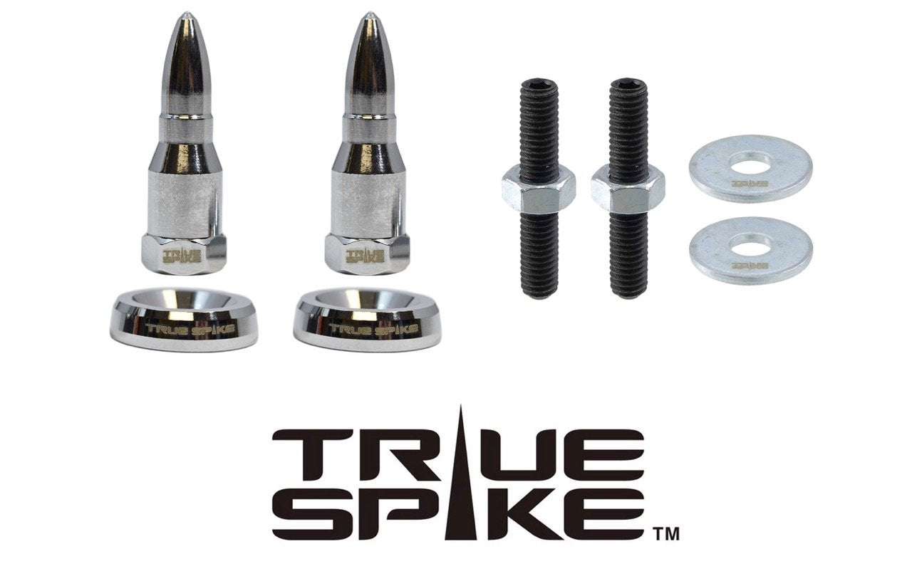 TRUE SPIKE License Plate Washer & Bullet Hardware Kit (4pc Set) LPH005/LPH006