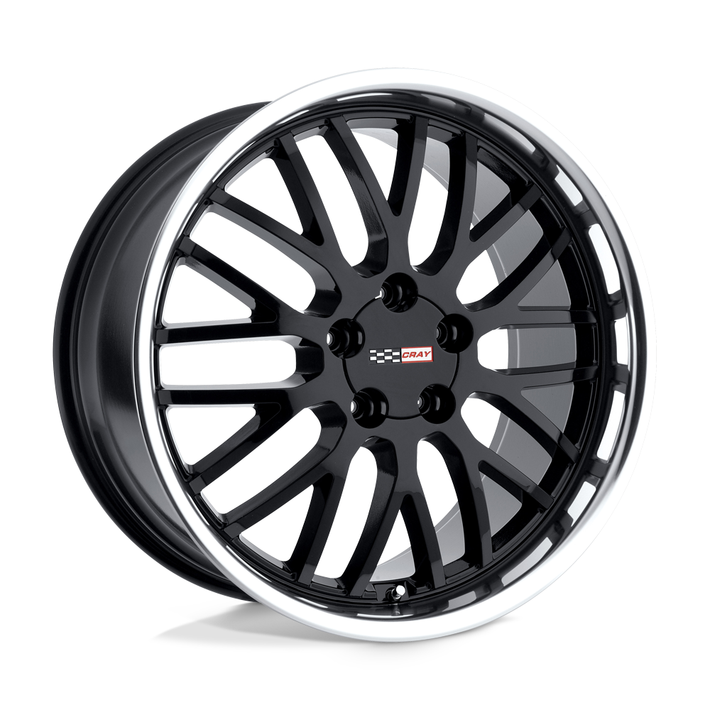 Cray MANTA 17X9 50 5X120.65/5X4.75 GLOSS BLACK W/ MIRROR CUT LIP