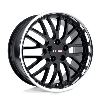 Cray MANTA 17X9 50 5X120.65/5X4.75 GLOSS BLACK W/ MIRROR CUT LIP