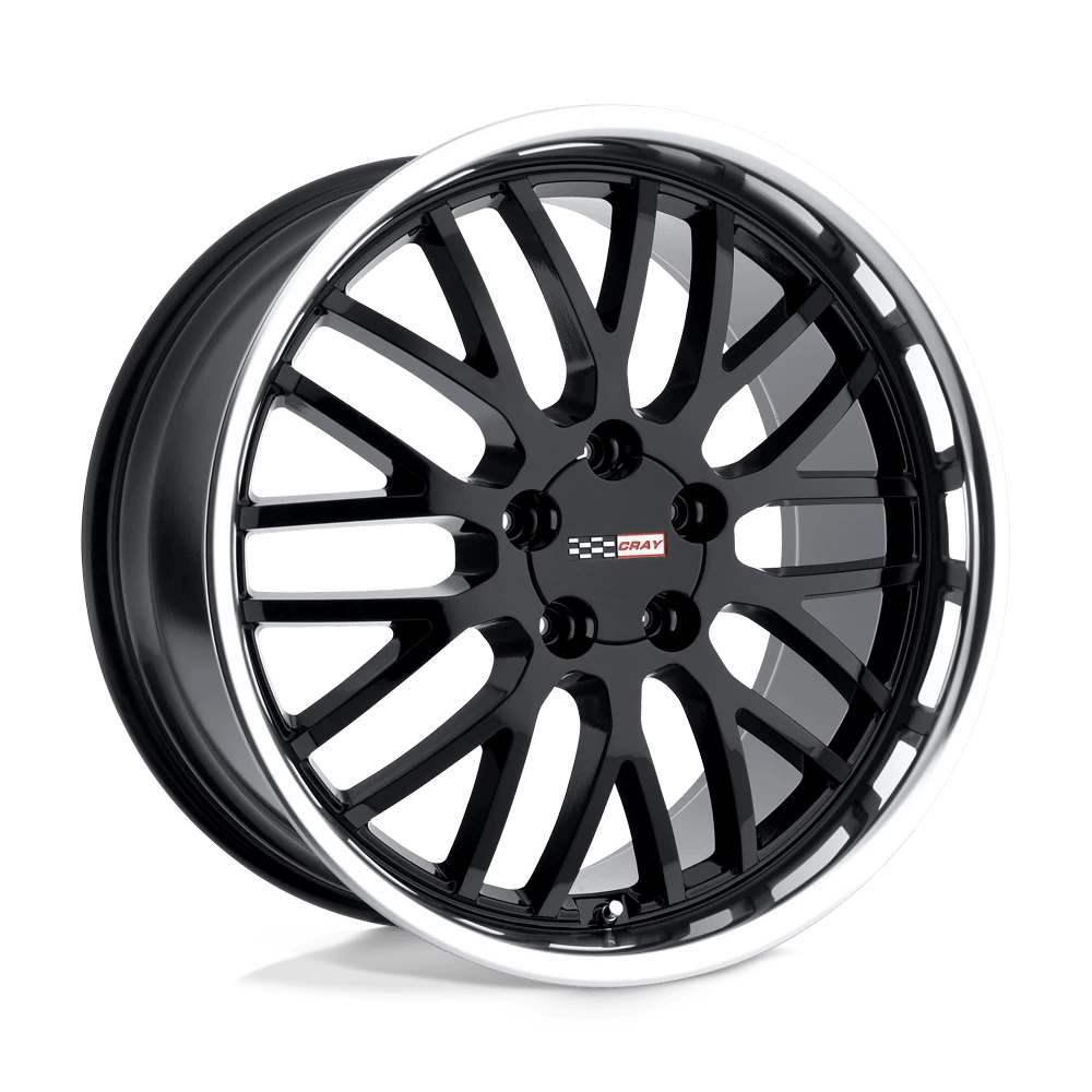 Cray MANTA 19X9 50 5X120.65/5X4.75 GLOSS BLACK W/ MIRROR CUT LIP
