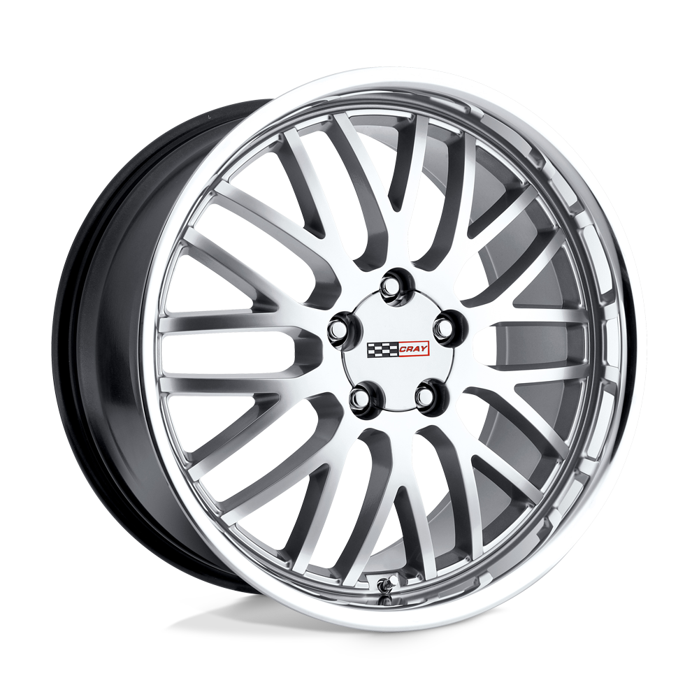 Cray MANTA 18X10.5 65 5X120.65/5X4.75 HYPER SILVER W/ MIRROR CUT LIP