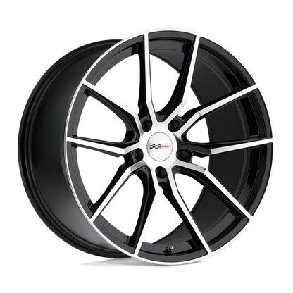 Cray SPIDER 18X9 50 5X120.65/5X4.75 GLOSS BLACK W/ MIRROR CUT FACE