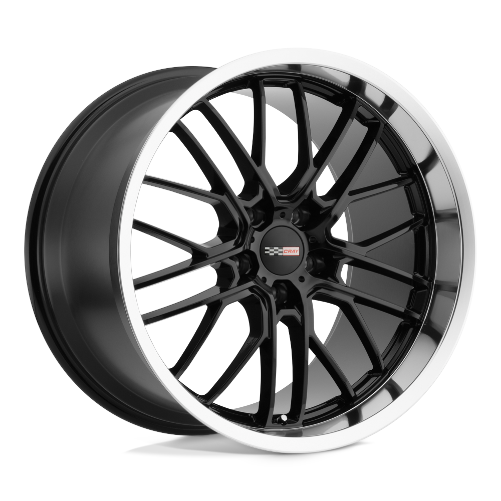 Cray EAGLE 19X10.5 69 5X120.65/5X4.75 GLOSS BLACK W/ MIRROR CUT LIP