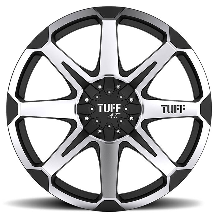 Tuff T05 16X8 -6 6X139.7/6X5.5 FLAT BLACK W/ MACHINED FACE