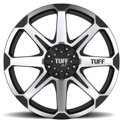 Tuff T05 16X8 10 6X139.7/6X5.5 FLAT BLACK W/ MACHINED FACE