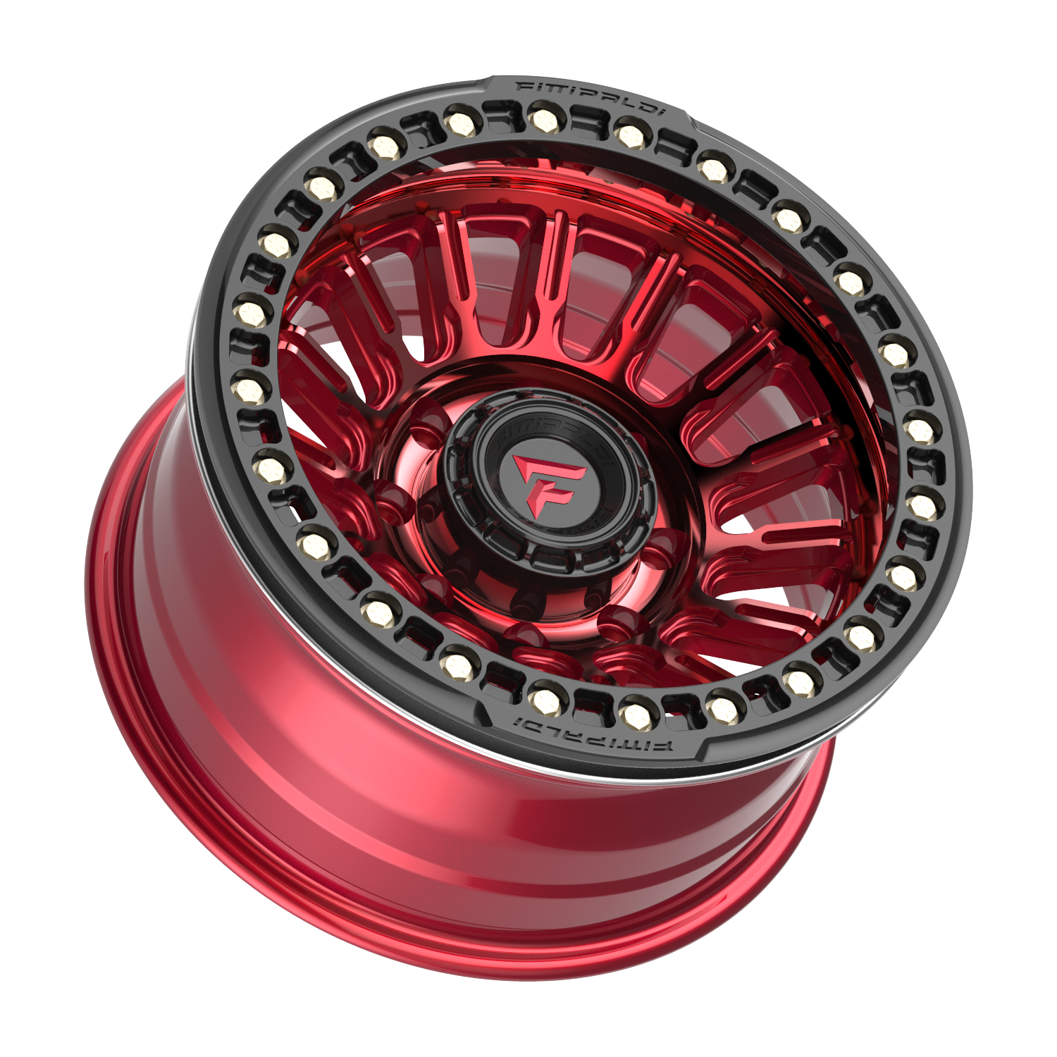 FITTIPALDI FB152R 17X9, PCD 8X6.50, ET -38, CB 125.2-METALLIC RED WITH RED TINT