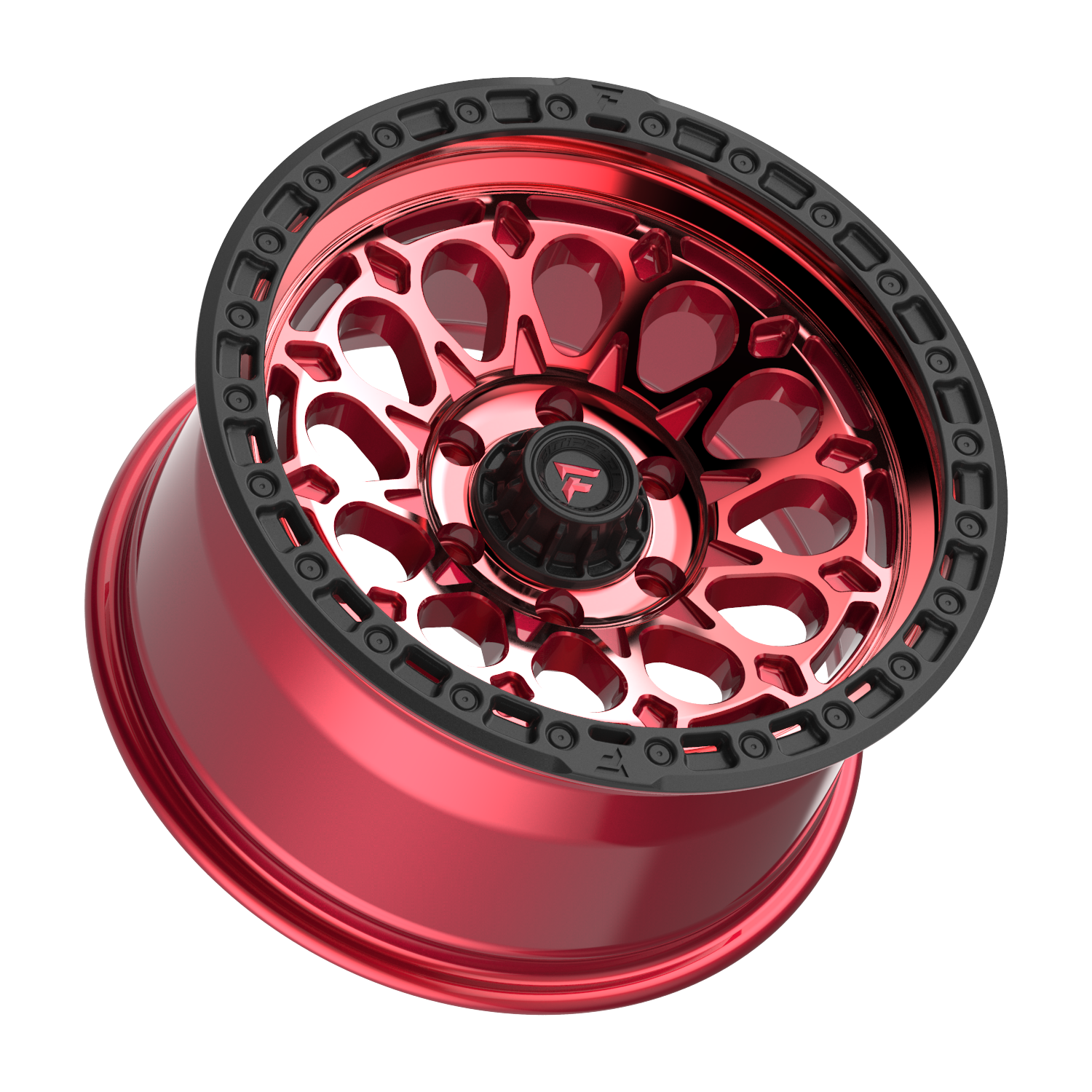 FITTIPALDI FT101RTB 17X9, PCD 6X135, ET-12, CB 87.1-MACHINED W/ GLOSS RED TINT & SATIN BLACK RING