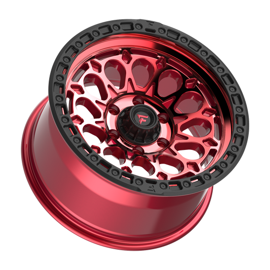 FITTIPALDI FT101RTB 17X9, PCD 6X135, ET-12, CB 87.1-MACHINED W/ GLOSS RED TINT & SATIN BLACK RING