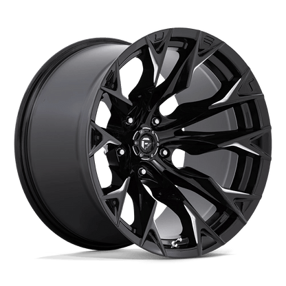 Fuel 1PC D803 FLAME 20X12 -44 5X127 GLOSS BLACK MILLED