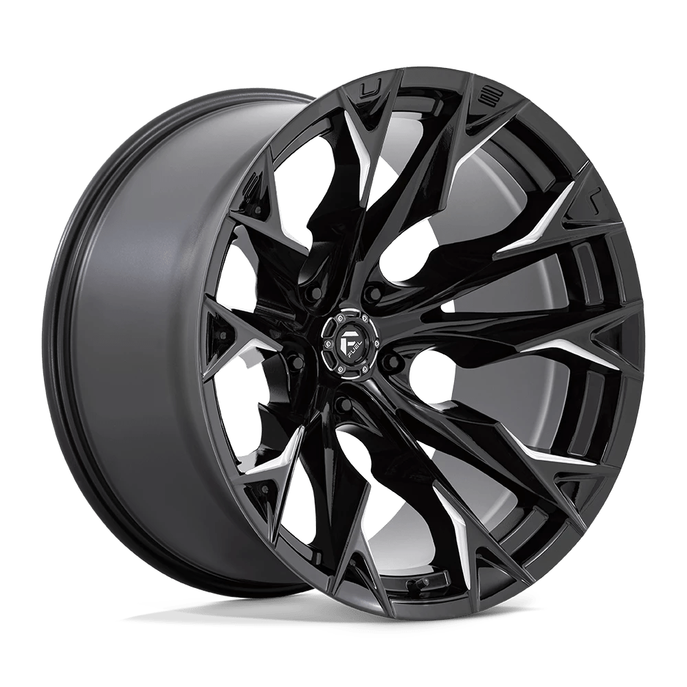 Fuel 1PC D803 FLAME 22X12 -44 5X139.7 GLOSS BLACK MILLED