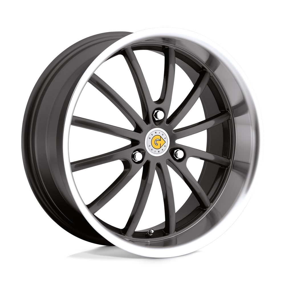 Genius DARWIN 15X6.5 22 3X112/3X112 GUNMETAL W/ MIRROR CUT LIP