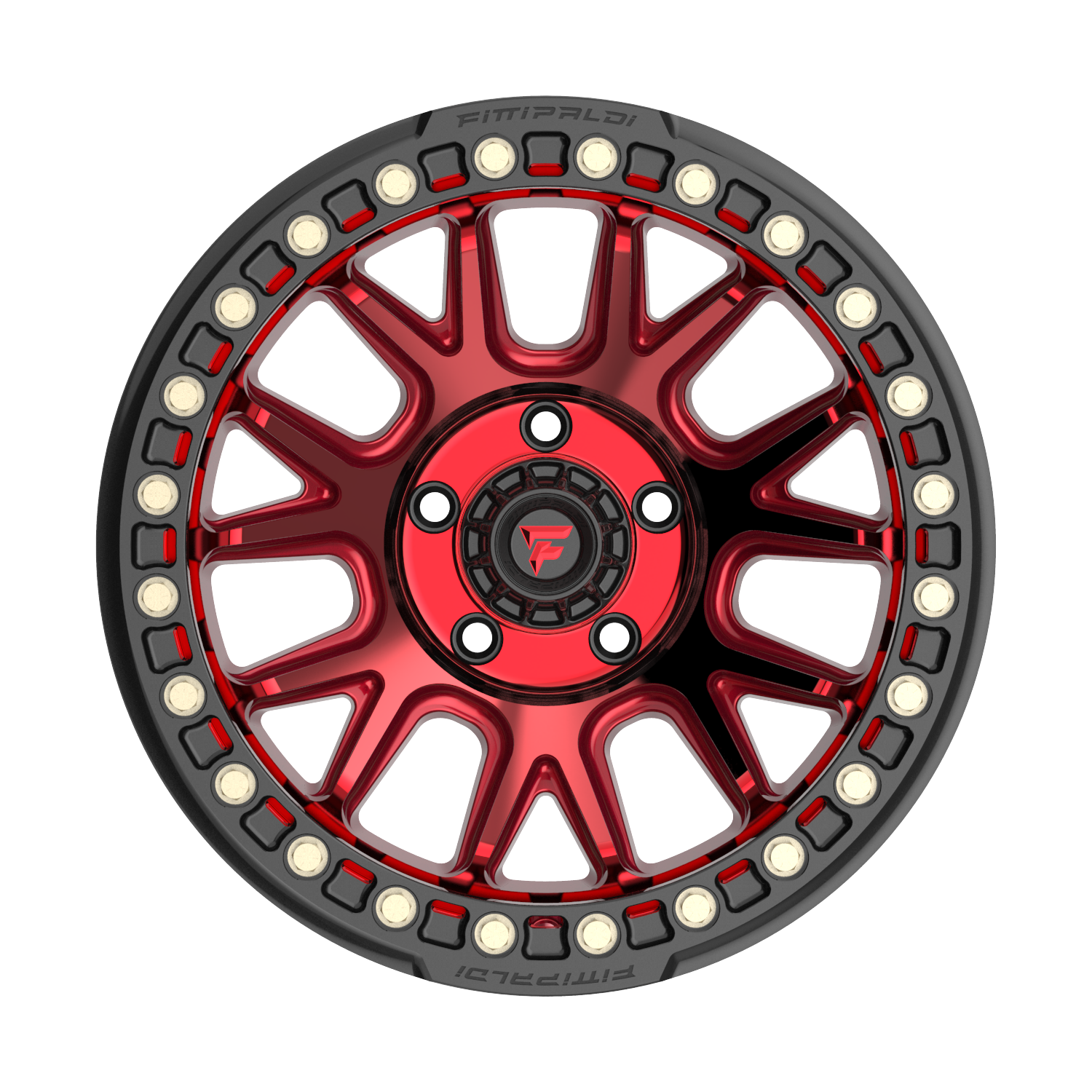 FITTIPALDI FB151R 17X9, PCD 5X5.00, ET -38, CB 71.5-METALLIC RED WITH RED TINT