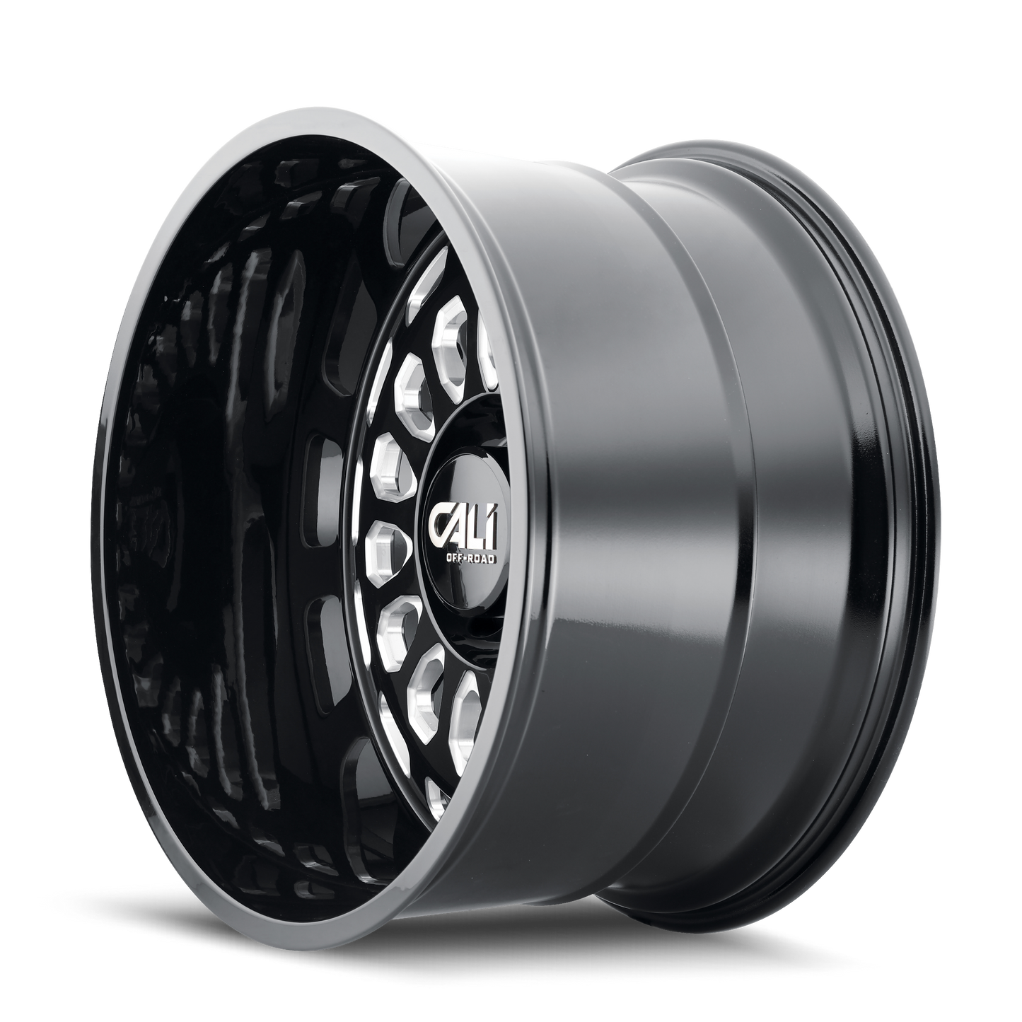 CALI OFF-ROAD PARADOX 9113 24X14 6x139.7 -76MM 106MM GLOSS BLACK/MILLED SPOKES
